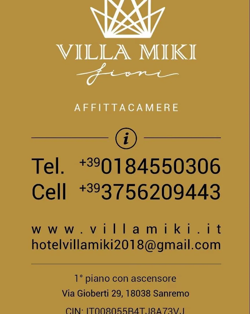 Villa Miki Fiori Sanremo